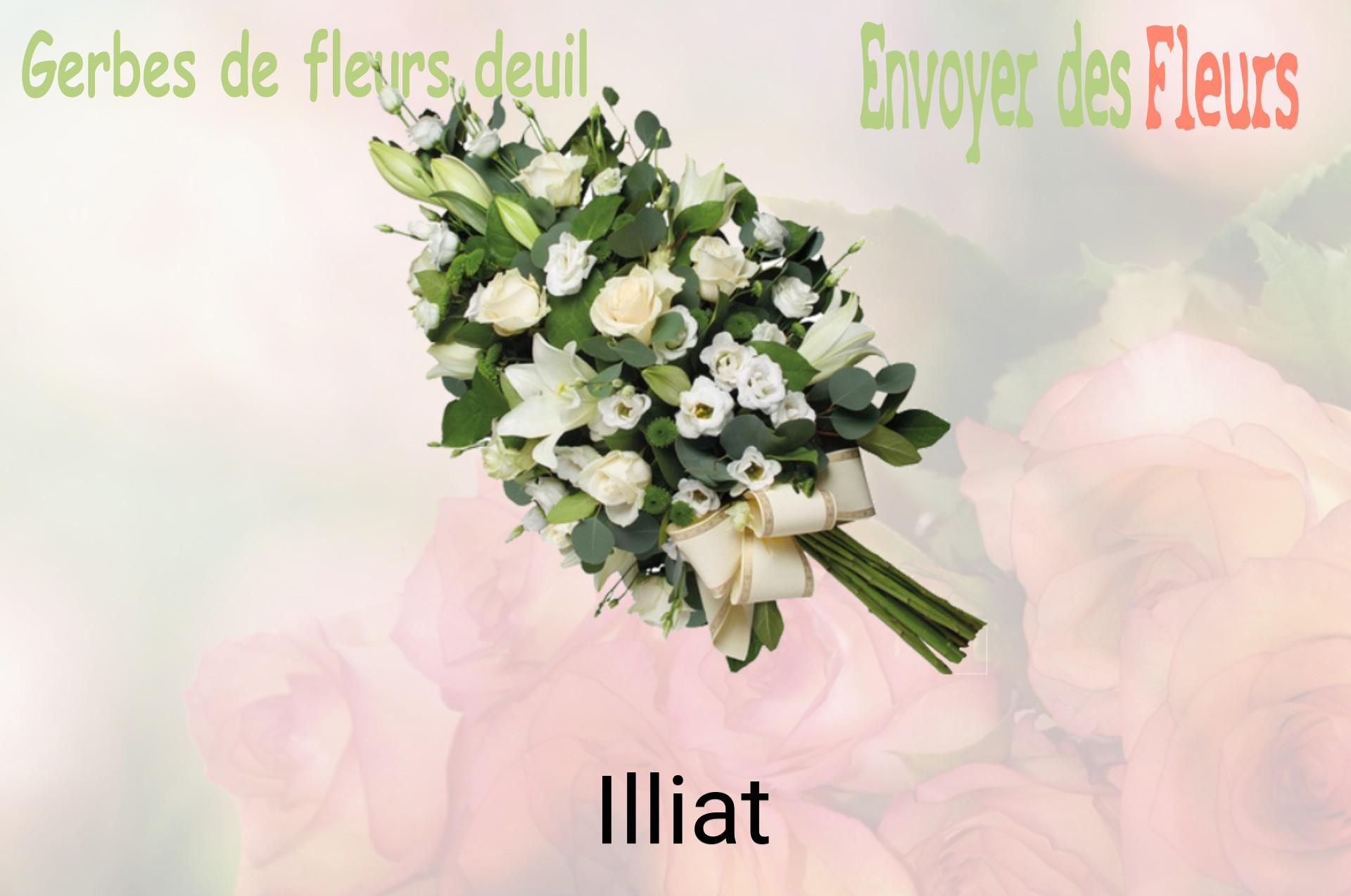 Gerbe de fleurs de deuil livrée à Illiat